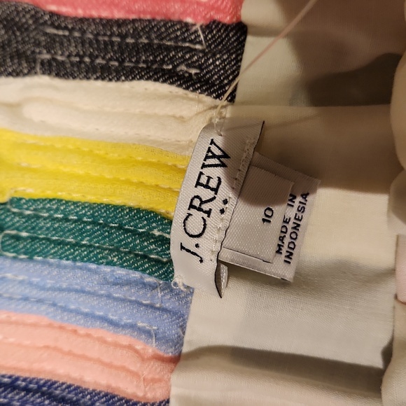 ❤️ NWT! J CREW RAINBOW STRIPE LINEN COTTON SIDEWALK SKIRT, 10 (30) - Picture 7 of 7